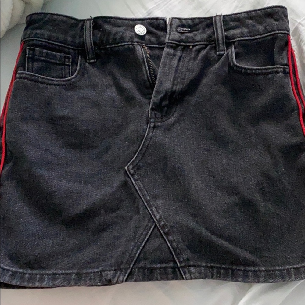 pacsun denim black skirt